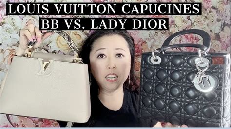 mini lady dior vs lv cappucines bb|Lady Dior vs LV Capucines .